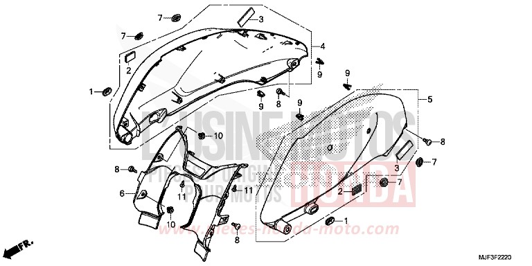SHELTER for CTX700 ABS PEARL FADELESS WHITE (NH341) from 2014